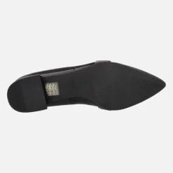Mocasines negros de piel con copete en print cebra