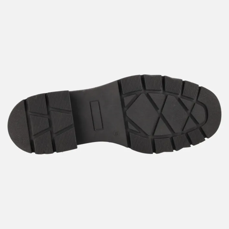 Mocasines negros de piel Umbra con piso track y adorno metálico