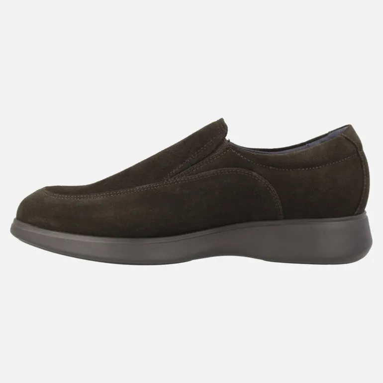 Mocasines para hombre en ante marrón con piso Extra light
