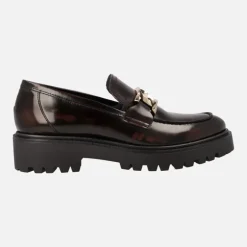 Mocasines para mujer en piel florentik con cadena y piso track