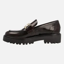 Mocasines para mujer en piel florentik con cadena y piso track