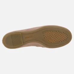 Mocasines planos de ante beige con adorno metálico D45MUJ Palmaria