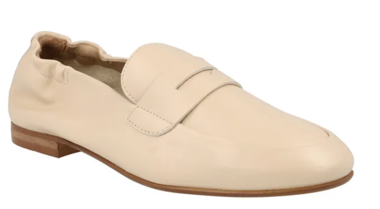 Mocasines planos de piel con antifaz para mujer