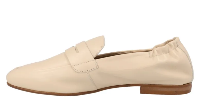 Mocasines planos de piel con antifaz para mujer