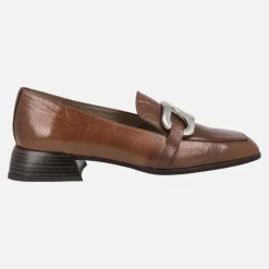 Mocasines Suri para mujer en piel texturizada con adorno metálico