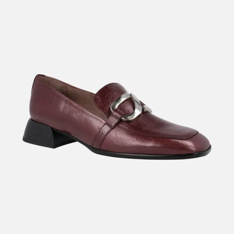 Mocasines Suri para mujer en piel texturizada con adorno metálico
