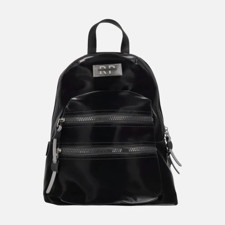 Mochilas en tejido negro efecto aterciopelado Samoa