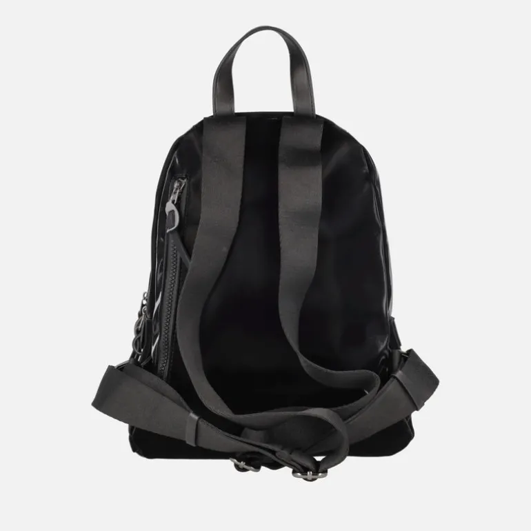 Mochilas en tejido negro efecto aterciopelado Samoa