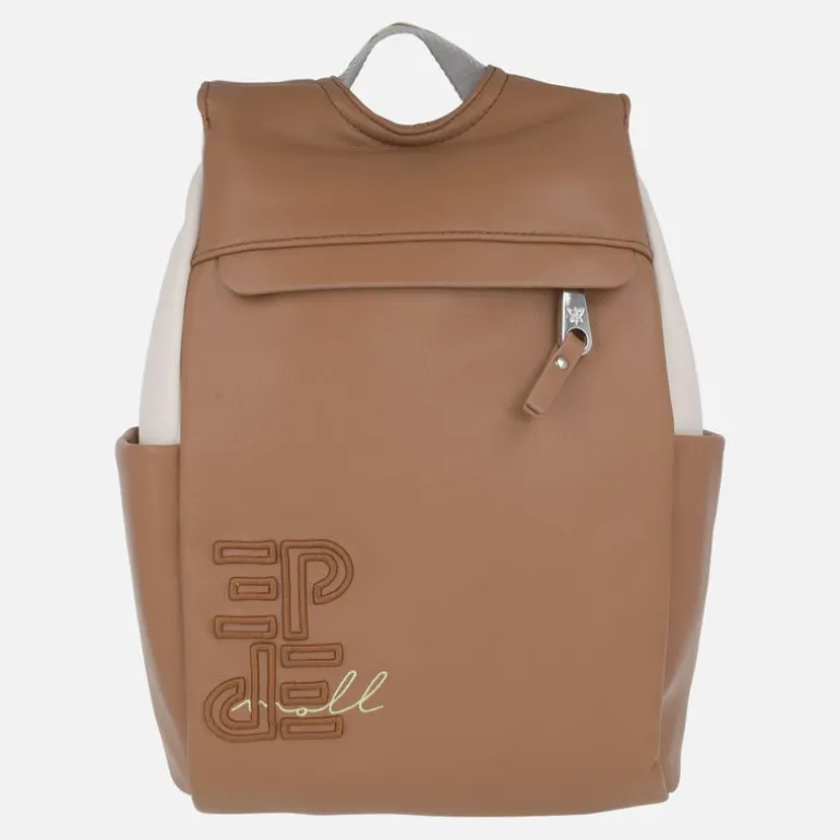 Mochilas Pepe Moll con bolsillo antirrobo en combinado camel