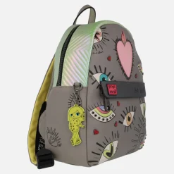 Mochilas Pepe Moll con dibujos de ojos y corazón