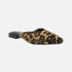 Mules planos en animal print leopardo Irasburg