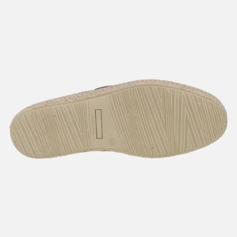 Naúticos para hombre en serraje taupe con piso de yute