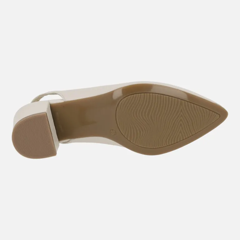 Salones destalonados Zaba de piel con tacones anchos