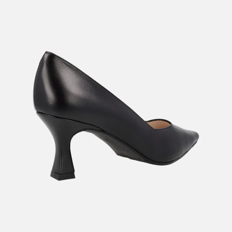 Salones negros de piel con tacones de 7 cms Lodi Juno