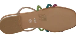 Sandalias Amelia con tiras de strass multicolor
