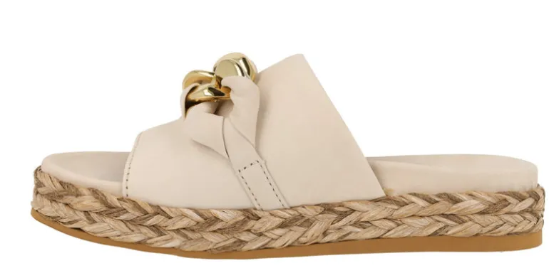 Sandalias Ancona con cadena y plataforma de yute