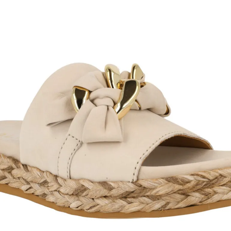 Sandalias Ancona con cadena y plataforma de yute