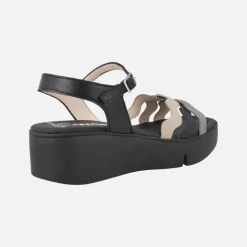 Sandalias Andy con tiras de piel combinadas y cuña WondersFLY