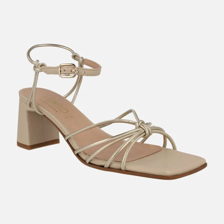 Sandalias Aretha con tiras metalizadas de Vexed