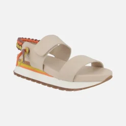 Sandalias Austell con cierre de velcro y detalle de trenzado multicolor