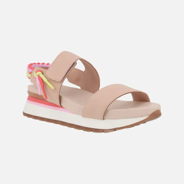 Sandalias Austell con cierre de velcro y detalle de trenzado multicolor