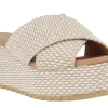 Sandalias bicolor blanco beige con plataforma