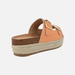 Sandalias bio con hebillas y plataforma de yute Perla