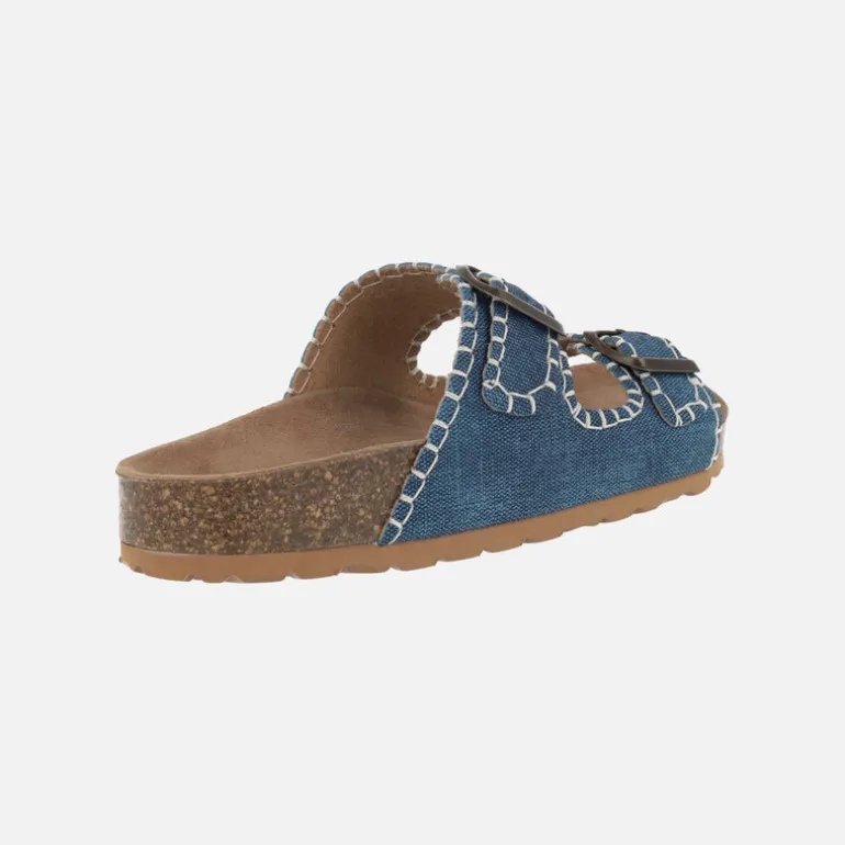 Sandalias Bio con hebillas y pespunteado