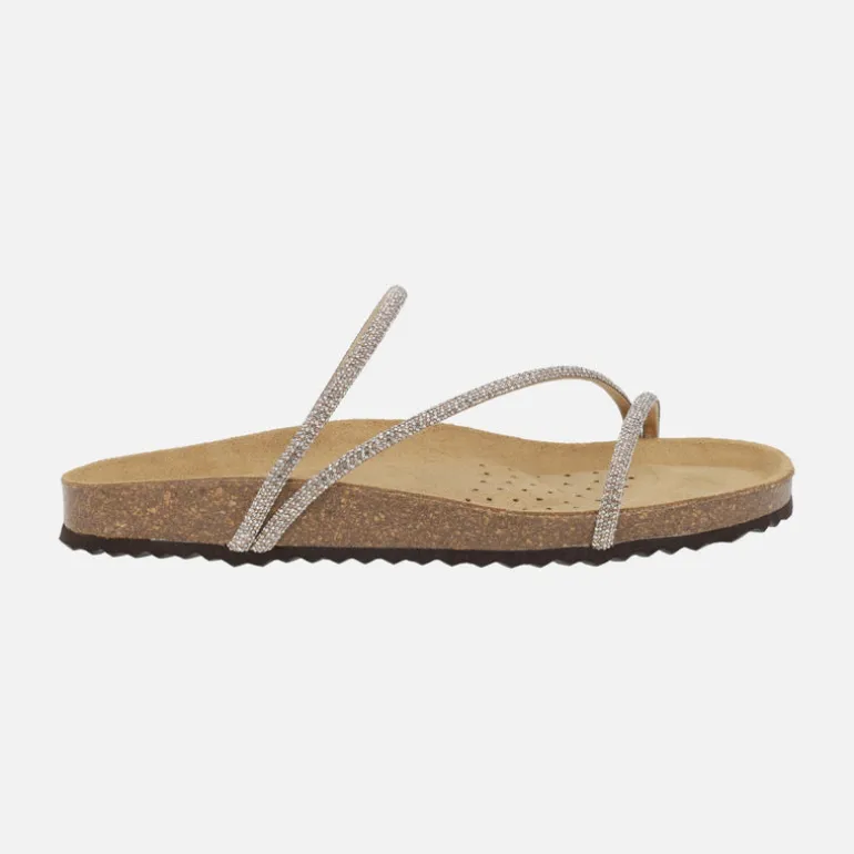 Sandalias bio con tiras de strass Brionia