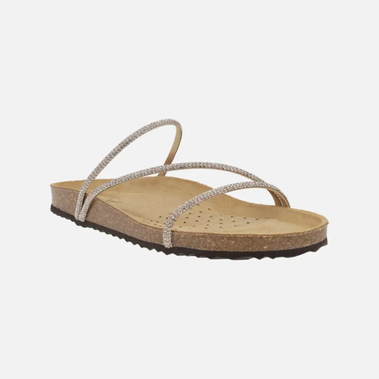 Sandalias bio con tiras de strass Brionia