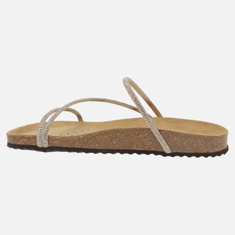 Sandalias bio con tiras de strass Brionia