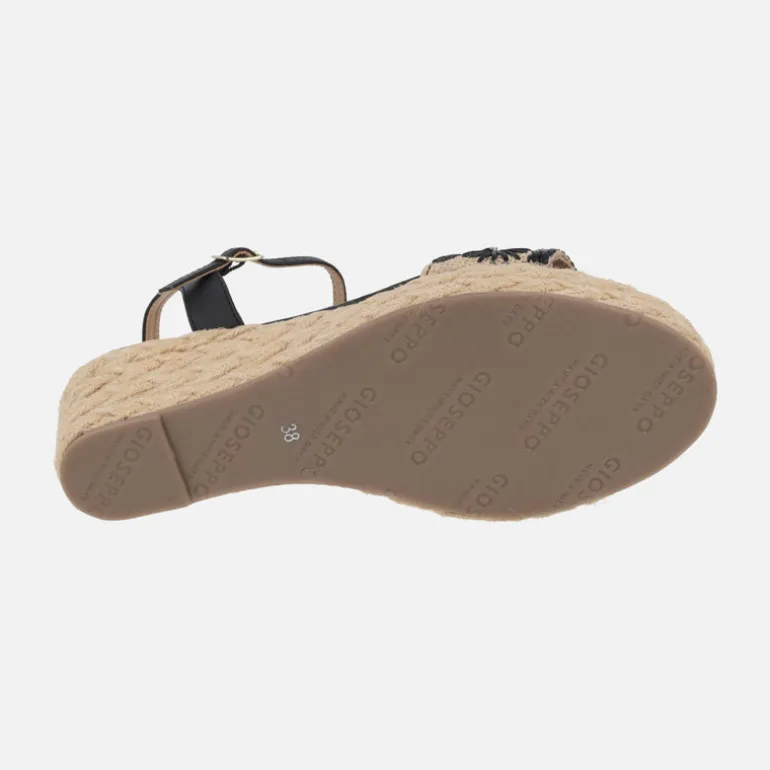 Sandalias Candia en rafia con bordados