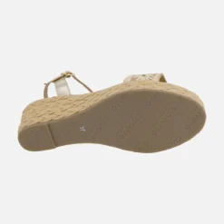 Sandalias Candia en rafia con bordados