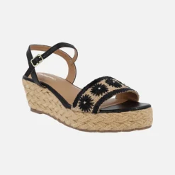 Sandalias Candia en rafia con bordados