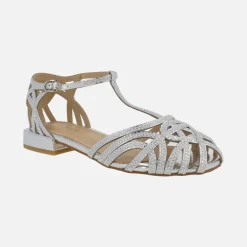 Sandalias cangrejeras con detalles de pedreria