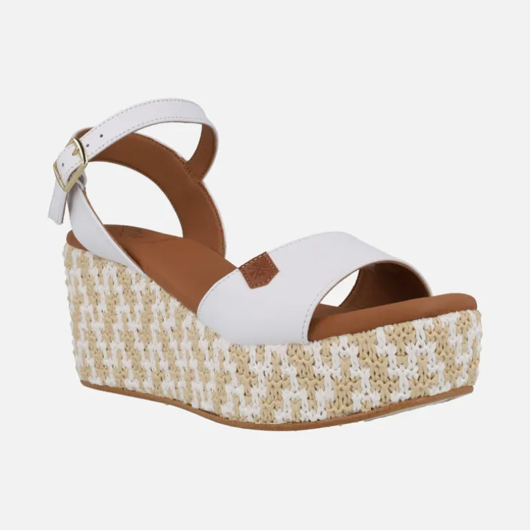 Sandalias con cuña de rafia Akumal Bombay