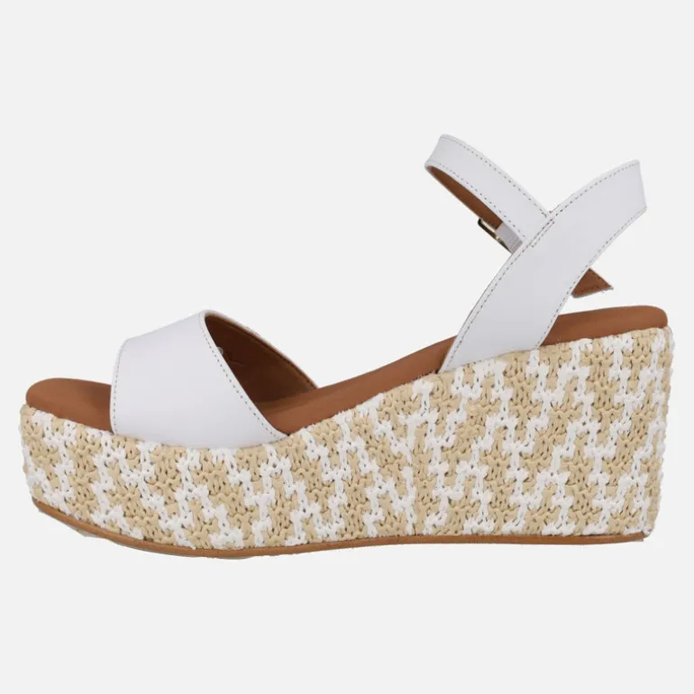 Sandalias con cuña de rafia Akumal Bombay