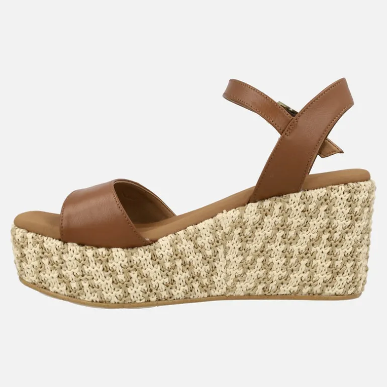 Sandalias con cuña de rafia Akumal Bombay