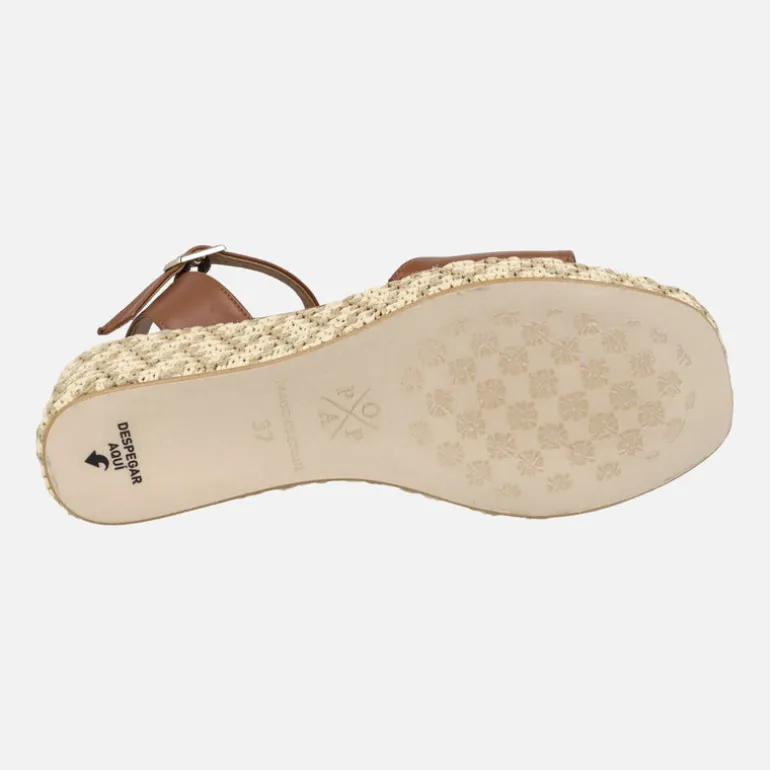 Sandalias con cuña de rafia Akumal Bombay