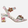 SANDALIAS CON TACÓN DECORADO LUCIEO 13 cerise