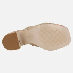 Sandalias con tacón y plataforma Padawan flores