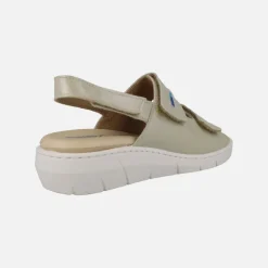 Sandalias confort de piel con cierre de velcros