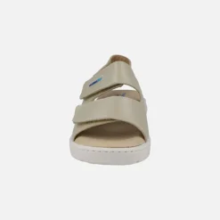Sandalias confort de piel con cierre de velcros