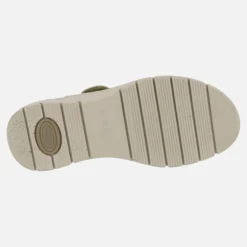 Sandalias confort deportivas con cierre de velcro en beige y kaki