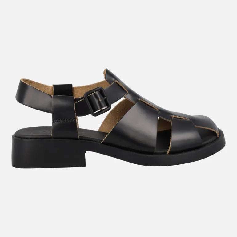 Sandalias Dana estilo cangrejeras en piel negra