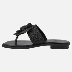 Sandalias de dedo Acacia con pala y flor de rafia