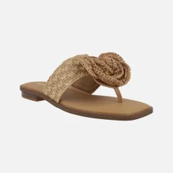Sandalias de dedo Acacia con pala y flor de rafia