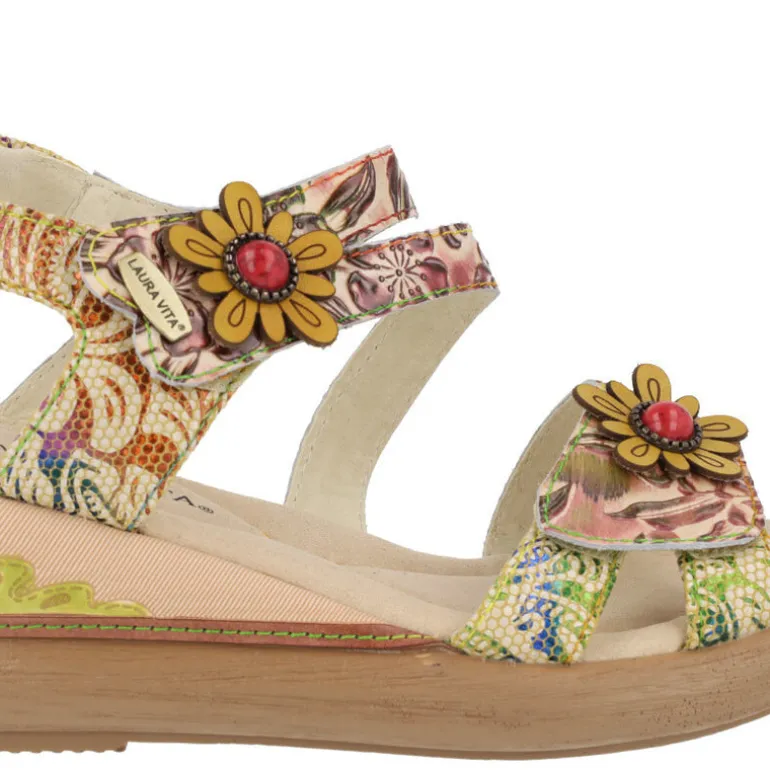 Sandalias de flores con cierre de velcro Jacsono 29 Beige