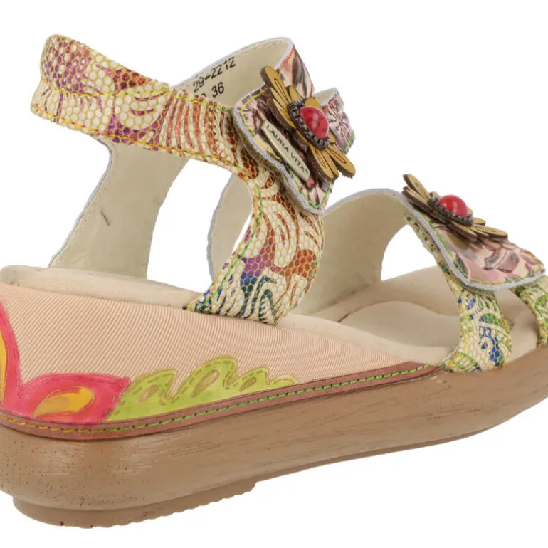 Sandalias de flores con cierre de velcro Jacsono 29 Beige