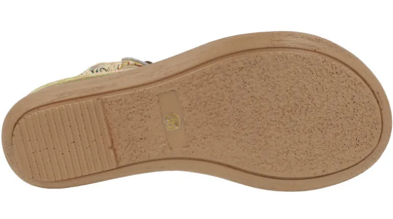 Sandalias de flores con cierre de velcro Jacsono 29 Beige